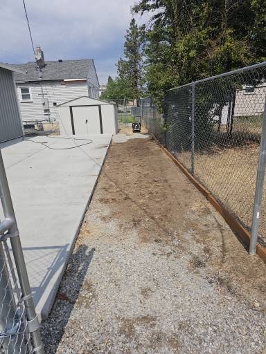 Before Decorative Rock Installation & Side-Yard Refresh in Spokane, WA