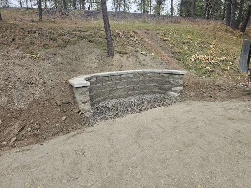 After Propane Tank Retaining Wall Installation in Elk, WA