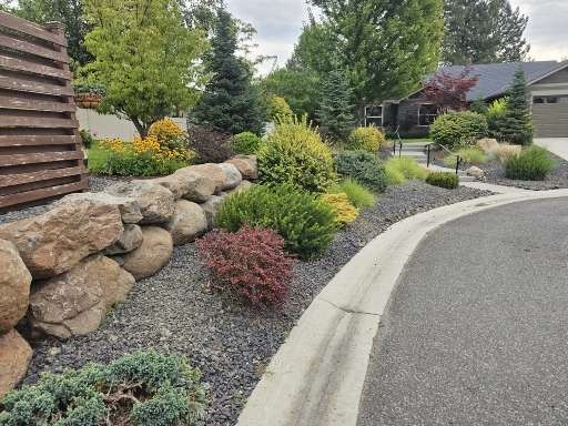 Before Seasonal Shrub Pruning & Landscape Refresh in Spokane, WA